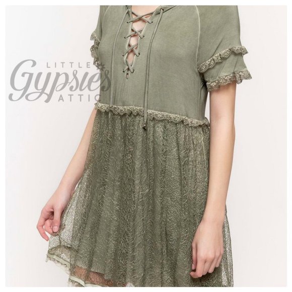 POL Sophia Little Green Dress - Picture 9 of 15